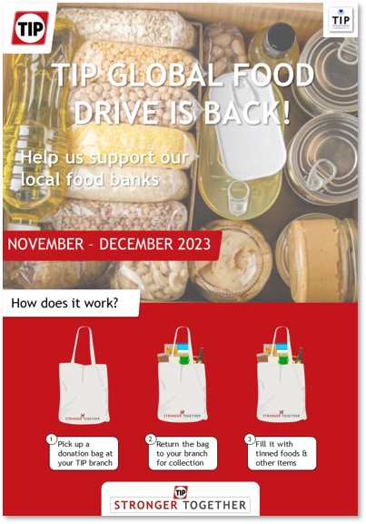 Food drive poster 2023 2024